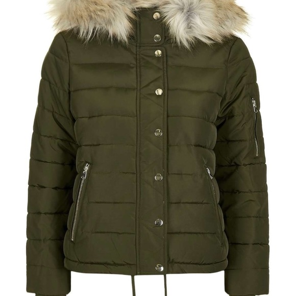 Topshop quilted puffer jacket Clearance
